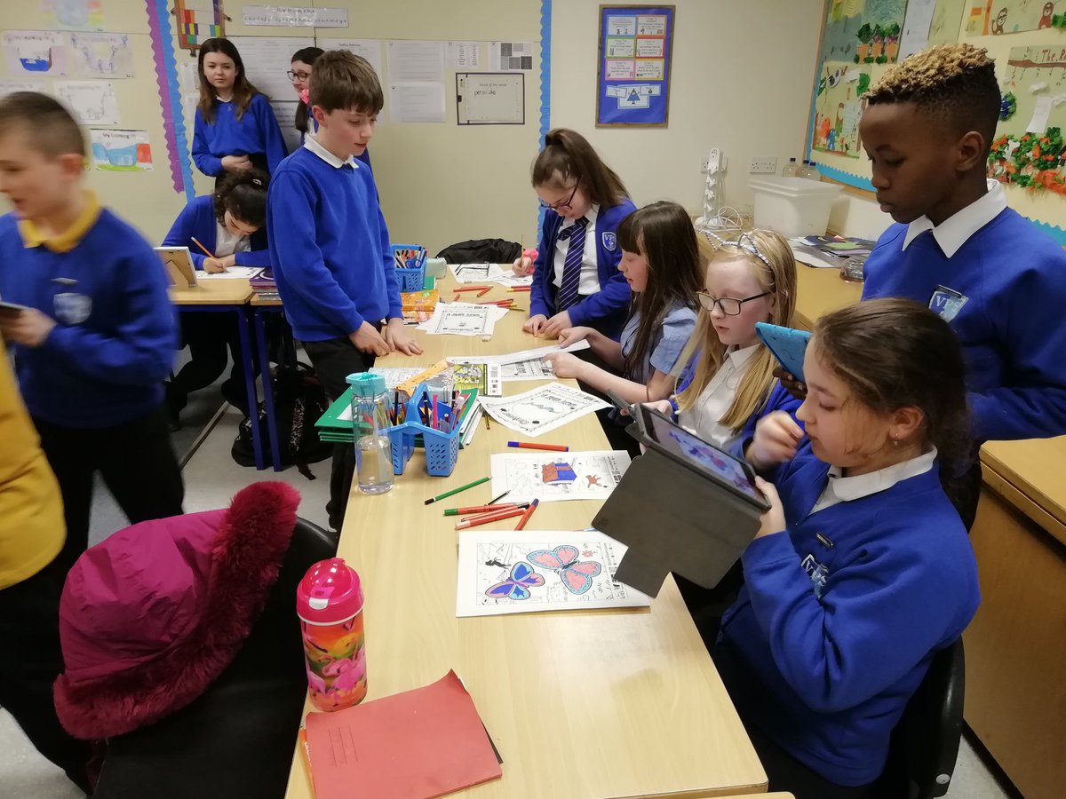 DigiLeadersVPS's tweet photo. Today the digital leaders have been using the @quivervision app. They said that it can help to develop imagination and artistic skills as well as being fun! This app is free to download #VPStech https://t.co/papICk9ILW
