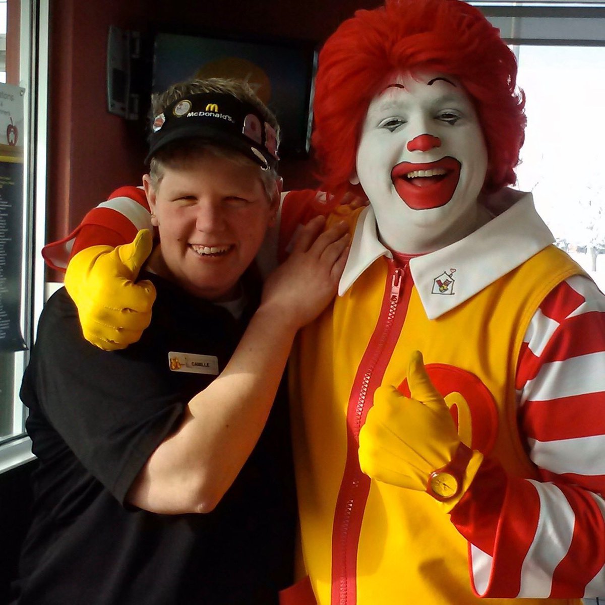 MonfortVorhees's tweet photo. Its two of our favorites at the #MinsterMcD.... It’s Camille & Ronald. #ImLovinIt https://t.co/iMvWD8oCvt