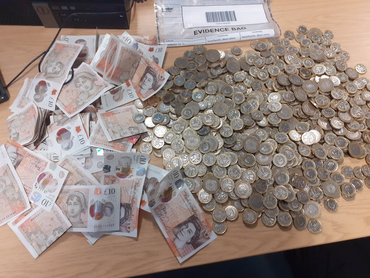 BuryStEdsPolice's tweet image. Cash seized from a drugs warrant... #cashedincashedout  #getarealjob #yourenowskint #1595