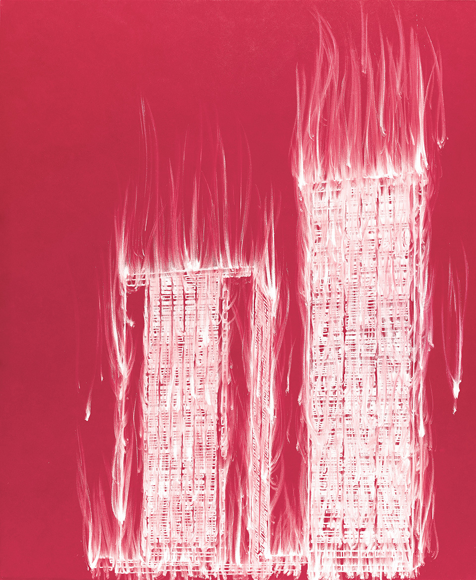 artbma's tweet photo. Gary Simmons is known for the erasure technique he uses in large-scale paintings, drawings, and installations.

See #GarySimmons' 2007 work "Double Cinder" before Generations: A History of Black Abstract Art CLOSES this Sunday: https://t.co/N1C7A0tTXb 

#GenerationsBMA https://t.co/HevV1RVsJF