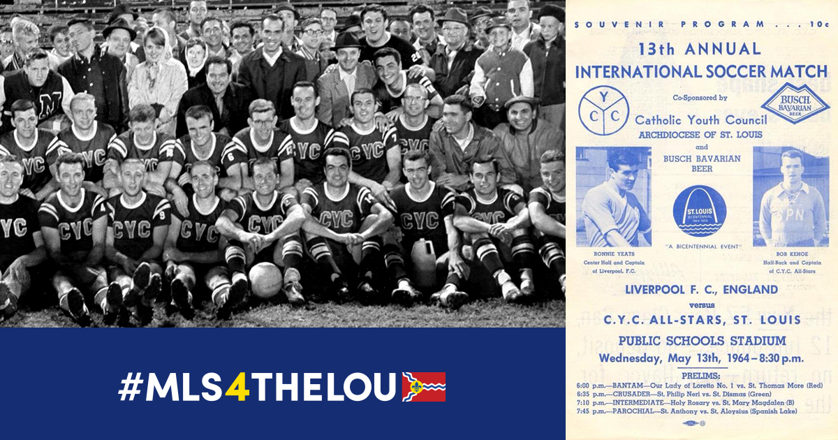 y - St Louis CITY SC on X: In 1964, the #STLMade St. Louis Catholic Youth  Council All-Stars tied the Liverpool Football Club 1-1 during the 13th  Annual International Soccer Match. 👀