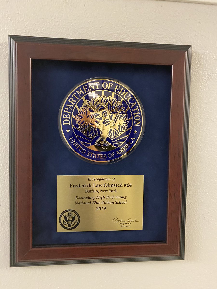 AnibalSolerJr's tweet photo. Congratulations to Principal Bryant and her @Buffalo_Schools Frederick Law Olmstead, PS64 students and staff for being recognized as a National Blue Ribbon School! #BPSrising #ContinuedExcellence https://t.co/k4OR6INYPI