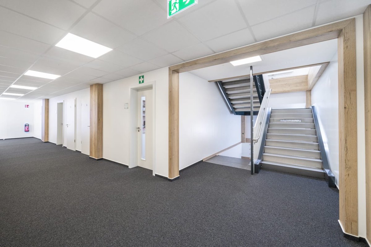 ELAContainer's tweet photo. We not only rent and sell our containers - we also work in #container facilities ourselves. For us, this is not an emergency solution, but a high-quality and flexible one. 

Here is an example of the building in which the HR department is located.

#office #madeingermany https://t.co/uBdhYtUWv8