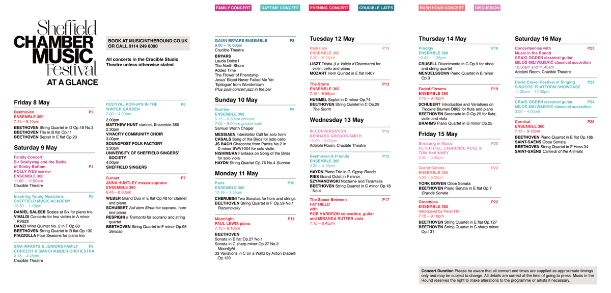 Here's a quick snapshot of the Sheffield Chamber Music Festival #SCMF2020 🤩