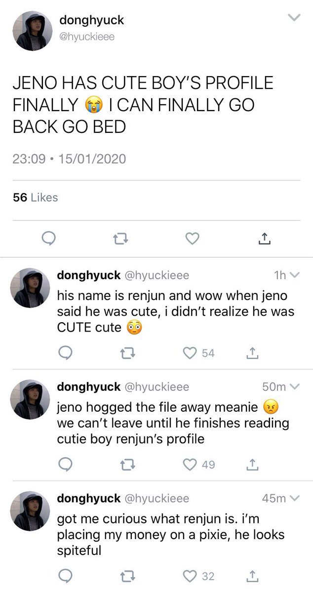 hyuck thinks renjun’s cute