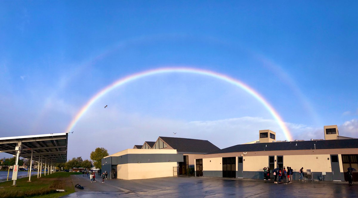 Beautiful morning at Union #teamUMS #DoubleRainbow