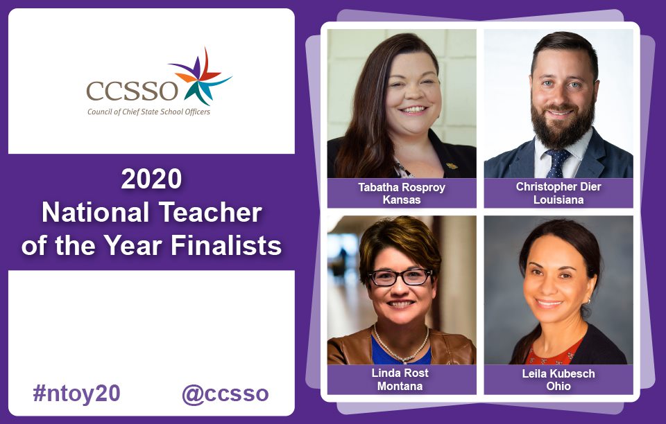 ksdehq's tweet photo. Kansas would like to congratulate the 2020 National Teacher of the Year finalists, including Kansas' Tabatha Rosproy! To read more, visit https://t.co/YFyw2yxy6d https://t.co/CBfRKedf7l