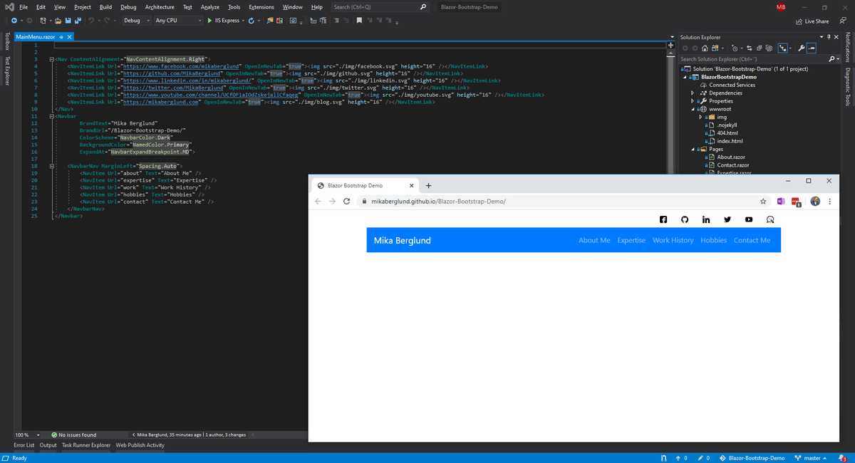 congiuluc's tweet photo. Building an Application with Blazor Bootstrap, Part 1  https://t.co/zHuOgBQLZJ

 #AspNetCore #Blazor https://t.co/vImiL8uqvO
