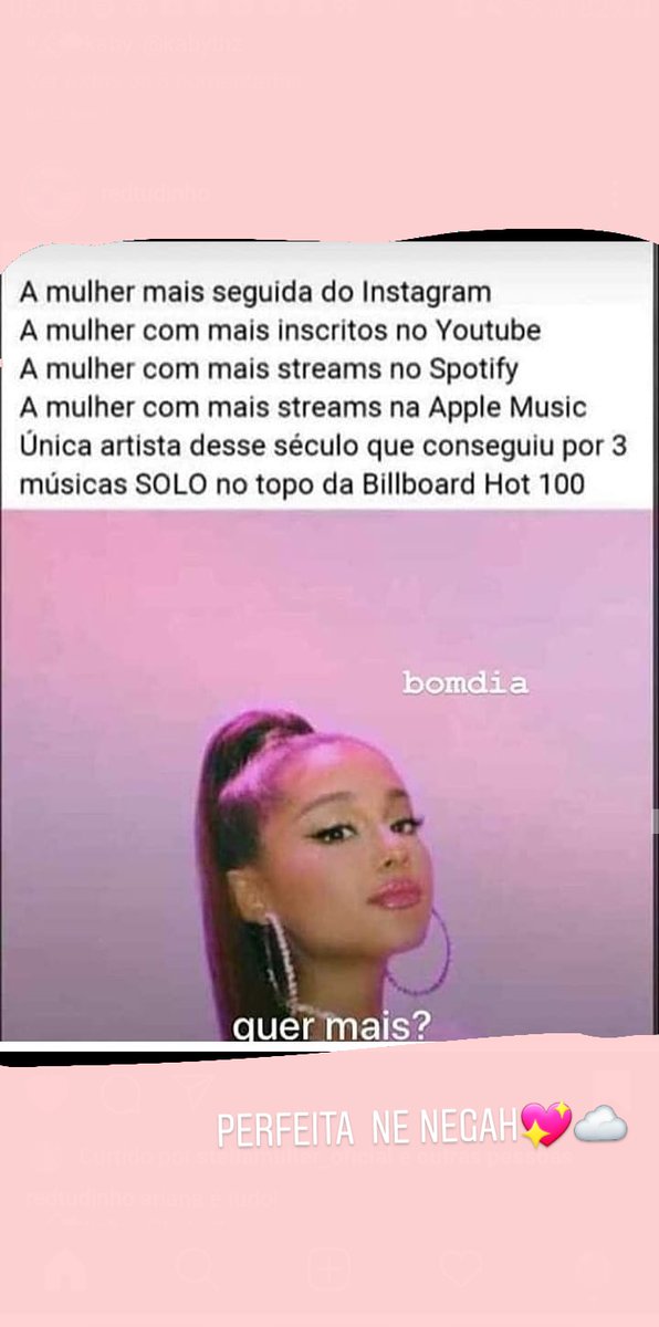 Perry14843833's tweet photo. Vocês hoje em dia PROBLEMATIZA TUDO PQP, tlvz ela tenha apagado pelo fato dela ter respondido em ingles e e n em português As poc São doentias #arianahatesbrazil https://t.co/p3I8YJIUGh