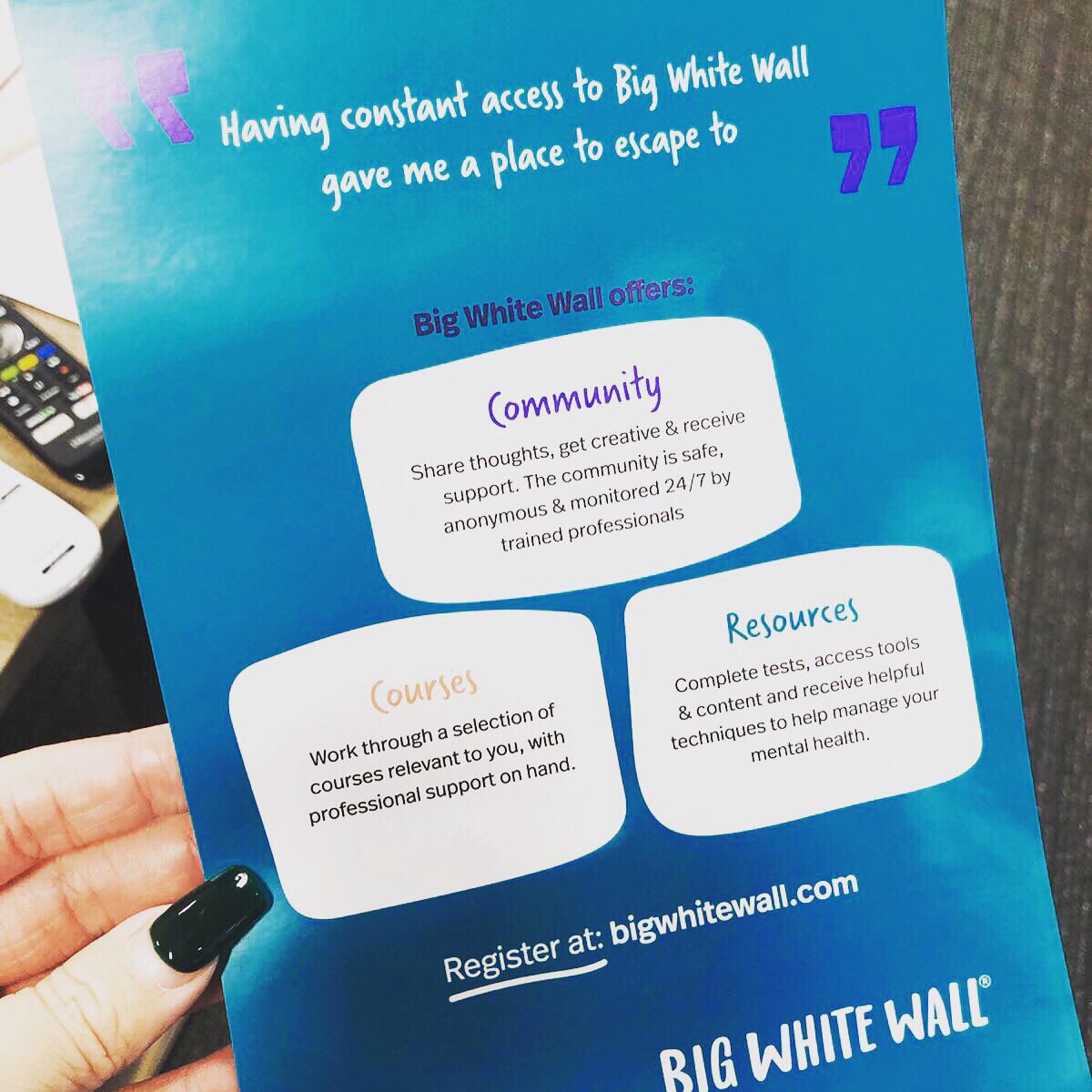 AstonPresident's tweet image. 💙💚 YOU’RE NOT ALONE 💙💚 
It’s so amazing that Aston University have invested in BIG WHITE WALL a free online support tool that you can use anonymously day or night. 
To join follow the link in my bio and sign up under ‘organisation’ with your university email address.