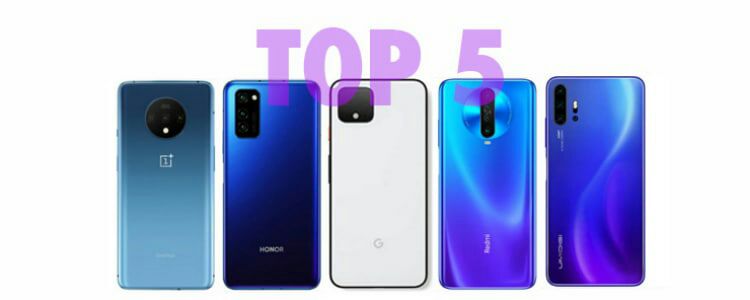 Giuby6's tweet photo. Top 5 Smartphones Based on Android 10: Xiaomi Redmi K30 Series, HUAWEI Honor V30, OnePlus 7T Series, Google Pixel 4, UMIDIGI F2, https://t.co/BTihly7foC https://t.co/o6KPYnD9Mc