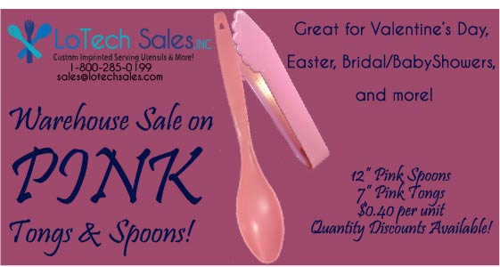 LoTechSales's tweet image. Violets are Blue and these Imprinted Utensils are Pink, hand them out to Customers to Establish a Link!!!!