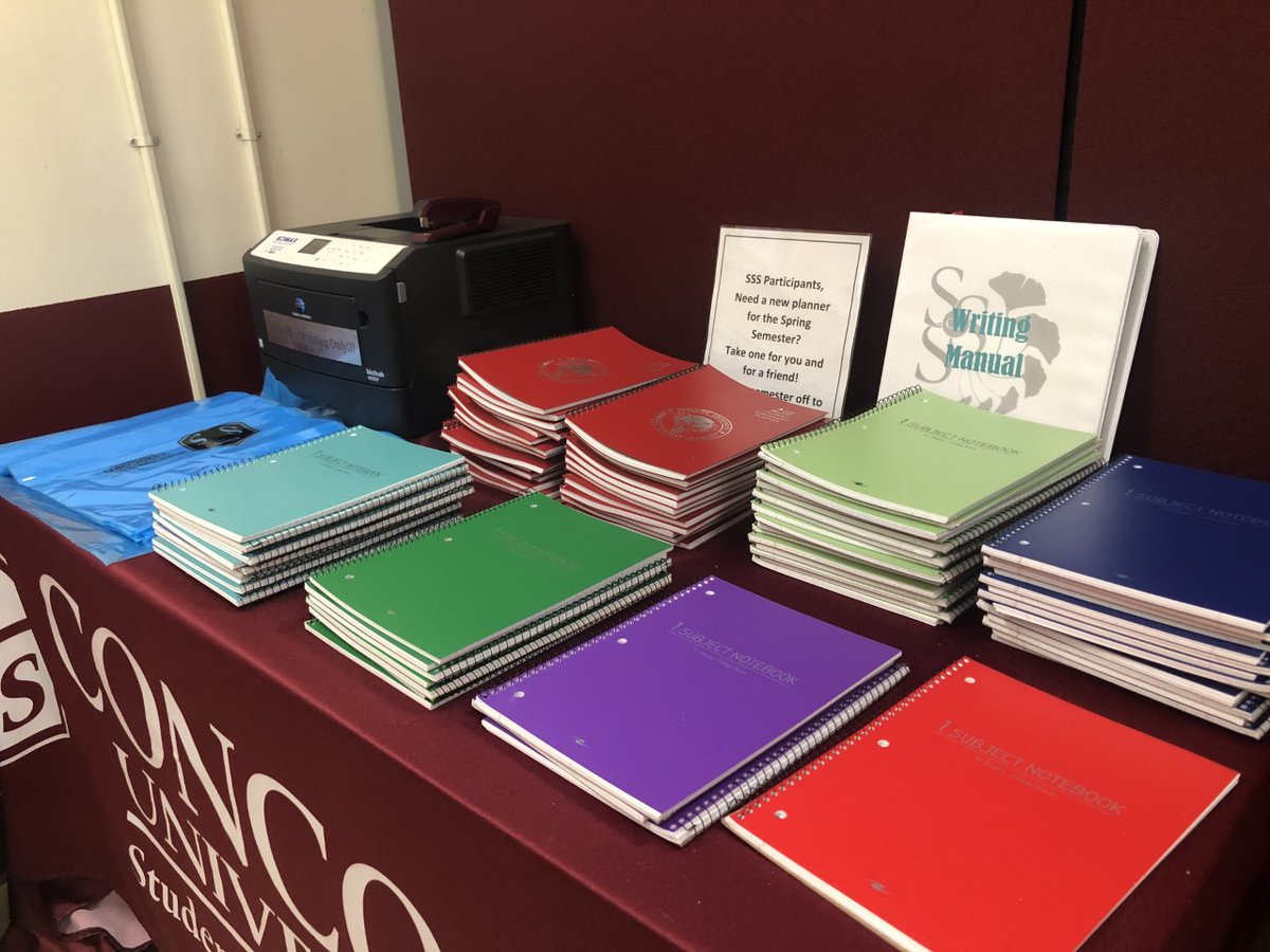 Concord_SSS's tweet photo. We have school supplies and treats, so come and see us! :D #CUSSS #SSS #Treats #ConcordUniversity https://t.co/90M6KI4nQM