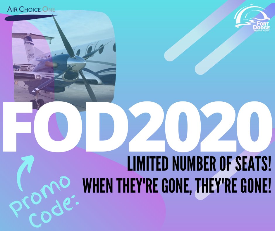 $1.00 base fares to or from STL or MSP!
Promo code: FOD2020
Taxes and fees are an additional cost
Valid until the end of February or when tickets run out
Must book online &amp; fly before Feb. 29th
1 personal item (18"x18"x8", 20 lbs or less, no wheels) Additional Bags additional fee