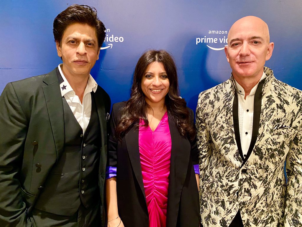 Fun and learning evening with the Zordaar #Zoyaakhtar & the Zabardast @jeffbezos Thanx everyone at @PrimeVideoIN for arranging this. Aparna, Gaurav & Vijay Thx for ur kindness. @AmitAgarwal ur bow tie was a killer...