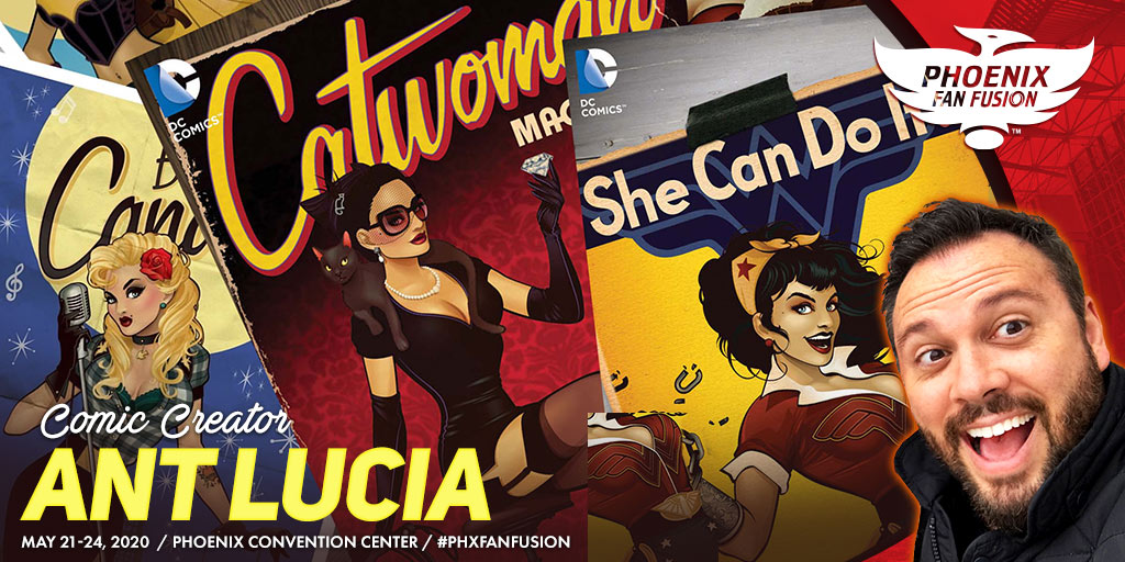 PhxFanFusion's tweet photo. 💣 Joining #FanFusion is Illustrator &amp; comic book cover artist, #AntLucia, known for his work on #DCComicsBombshells!

➡️ More on Ant Lucia // https://t.co/FQt6cYSSf6
#Bombshells #WonderWoman #Batwoman #HarleyQuinn #DCComics #ComicCreator https://t.co/d7ZqfSTOwc