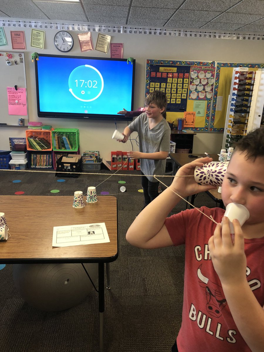 phelpsfourth's tweet photo. @MysterySci How far can a whisper travel? Working hard to make our phones better! #lincolnelem https://t.co/VCmsFkwJDe