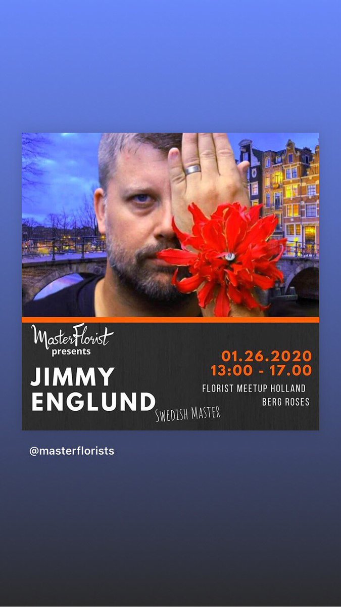 Stilfloristernas konstnärlige ledare Jimmy Englund har fått det stora uppdraget att vara huvudinspiratör för det internationella nätverket Master florists nästa träff, som hålls i Holland den 26 januari :-) Det är ett oerhört ärofyllt uppdrag! #stilfloristerna