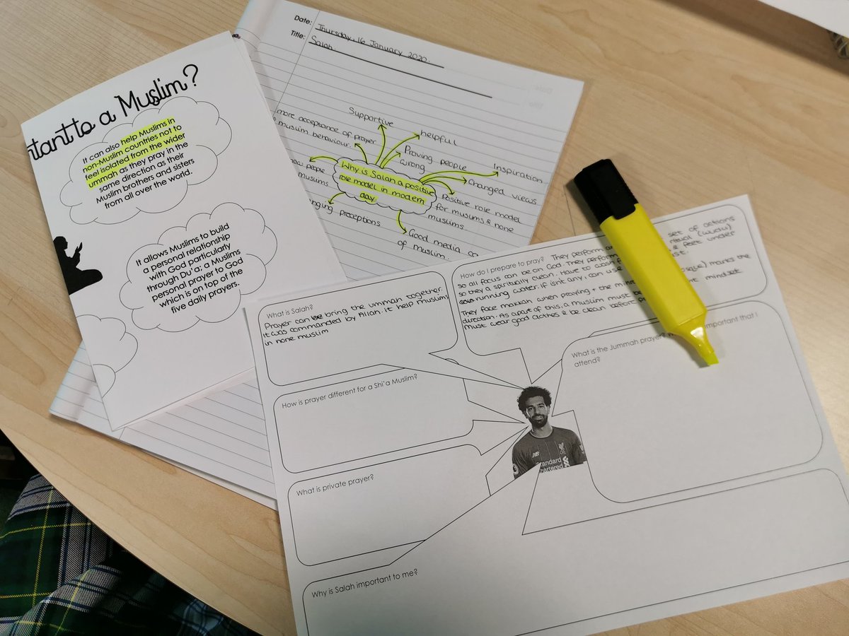 misskwaddington's tweet photo. In our Year 10 GCSE RE lessons we've updated our Islam Practices unit to centre around positive, Muslim role models. Today's lesson on Salah could only centre on one man... @MoSalah. #engagingboys #gcsere #aqare #closingthegap https://t.co/hYljwCz6wc