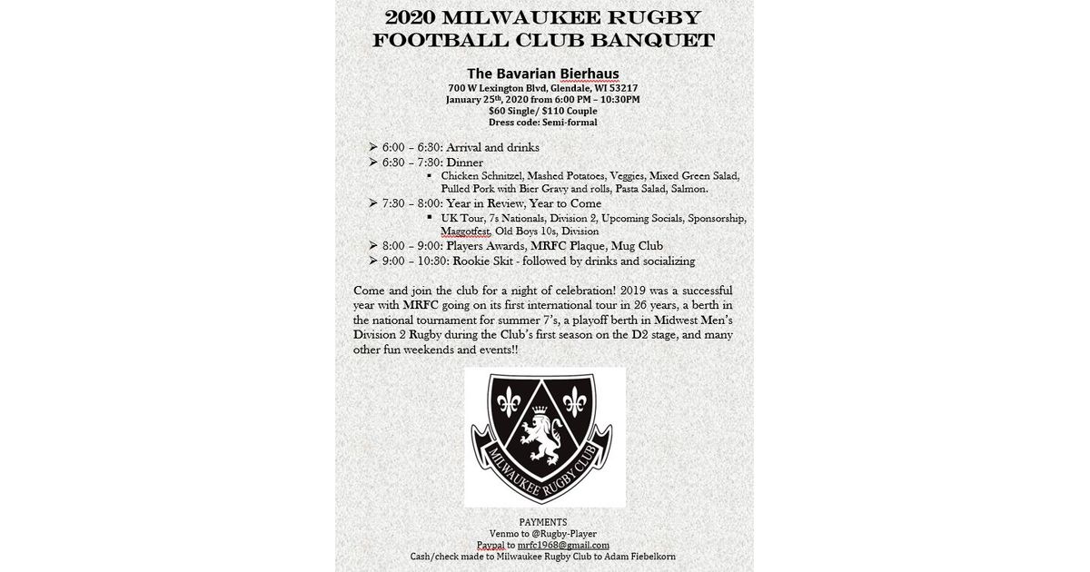 MRFC Banquet Jan 25th!!!!
pitchero.com/clubs/milwauke…