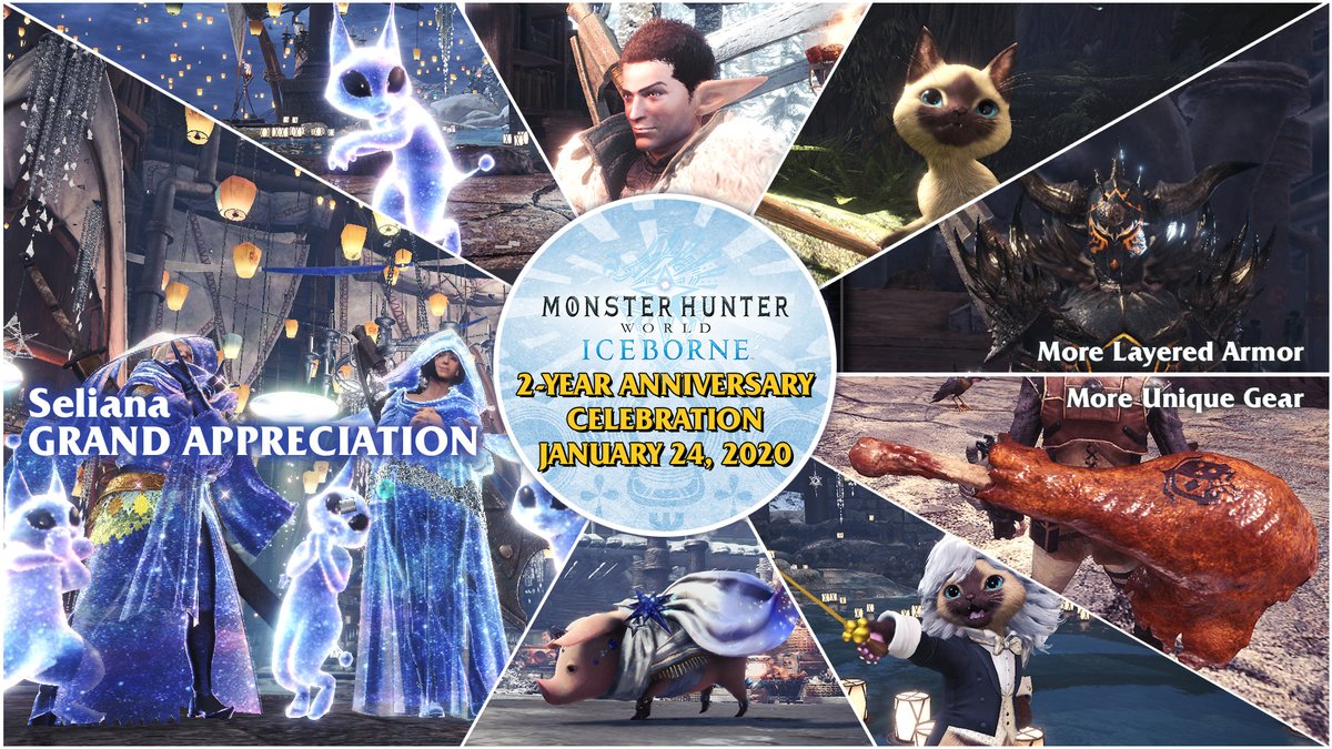 Monster Hunter We Re Celebrating The 2 Year Anniversary Of Monster Hunter World With The Grand Appreciation Fest In Iceborne Featuring New Special Quests Layered Armor And More Event Starts
