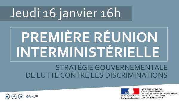 [#ZéroDiscri] Aujourd’hui avait lieu une réunion interministérielle à l’initiative de <a href="/MarleneSchiappa/">🇫🇷 MarleneSchiappa</a> pour bâtir la première stratégie nationale de lutte contre les discriminations ⤵️