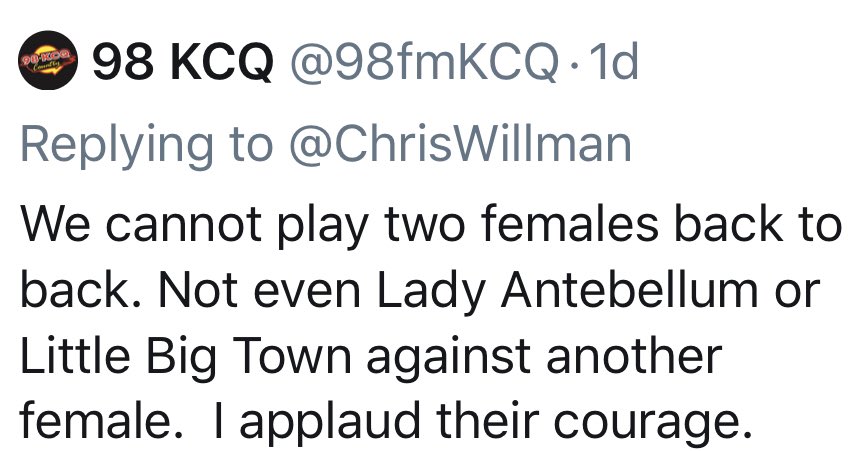 kalieshorr's tweet photo. I am so bored of talking about this shit. How are we ever supposed to get our songs on the radio when mathematically there are fewer slots per hour? Why are y’all so afraid of vaginas? You came out of one https://t.co/5scWViJVjf