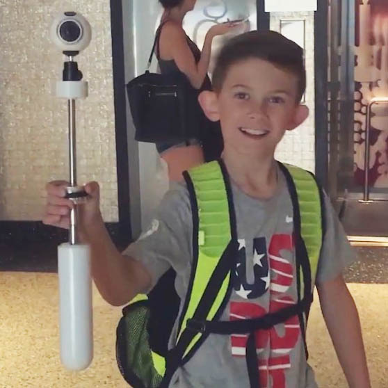 This boy loved using the StayblCam with the Samsung #Gear360. Couldn't do it with a gimbal ;) #cameragear #gadget #videogear #geargoals #gimbal #camerasetup #360photo #360camera #360photography