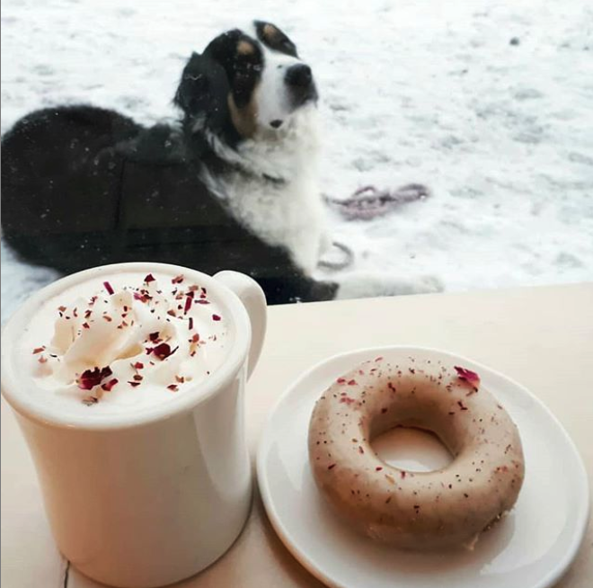 PortLiving's tweet photo. #TBT to @Cartemsdonuts decadent Roseberry Hot Chocolate creation from last year’s Vancouver Hot Chocolate Festival! We can’t wait for the sweetest festival of the year to kick off this Saturday, Jan 18th. What are some of your favourite places for hot chocolates in Vancouver? https://t.co/L7zSmNzBN3