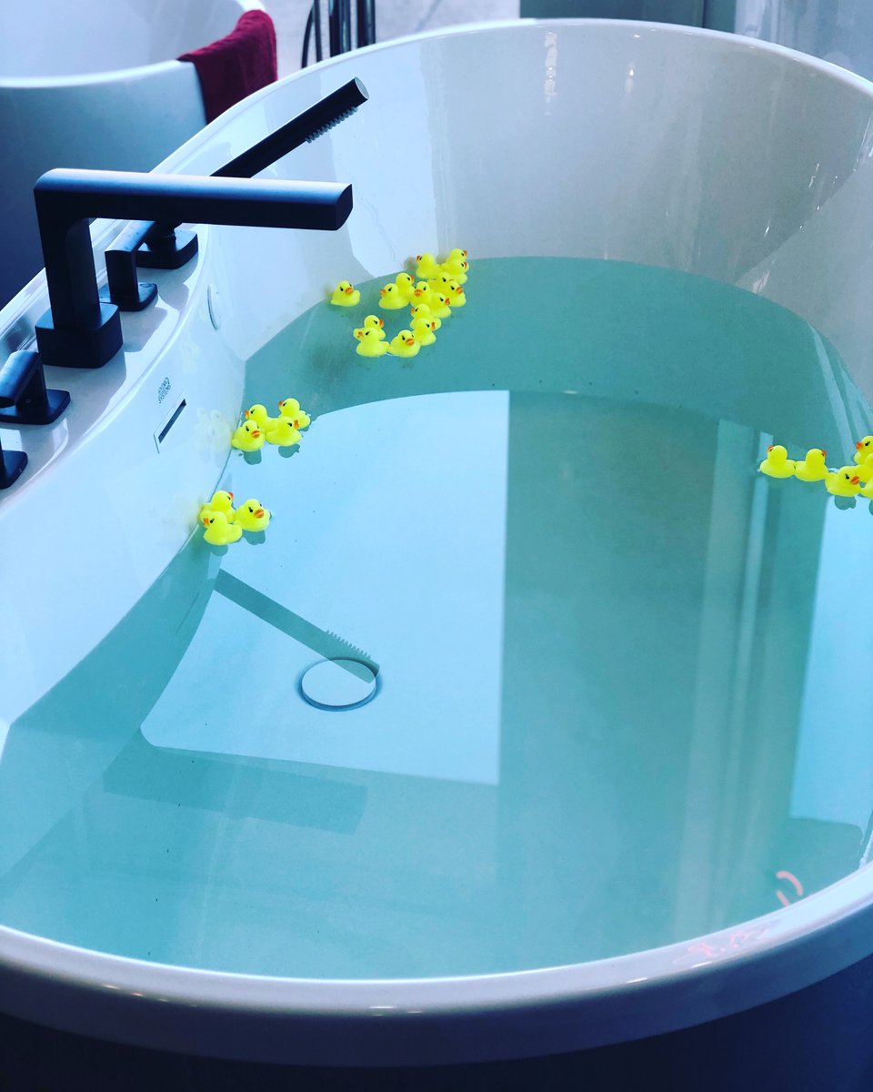 WillisKlein's tweet photo. Rub-a-dub-dub 🛁 
.
.
.
.
How cute are these duckies in this @HydroSystemsInc  #bathtub with fittings by Sigma Faucets ?! #bathroomdesign  #shoplocal #Louisville https://t.co/cxRqanqgN4