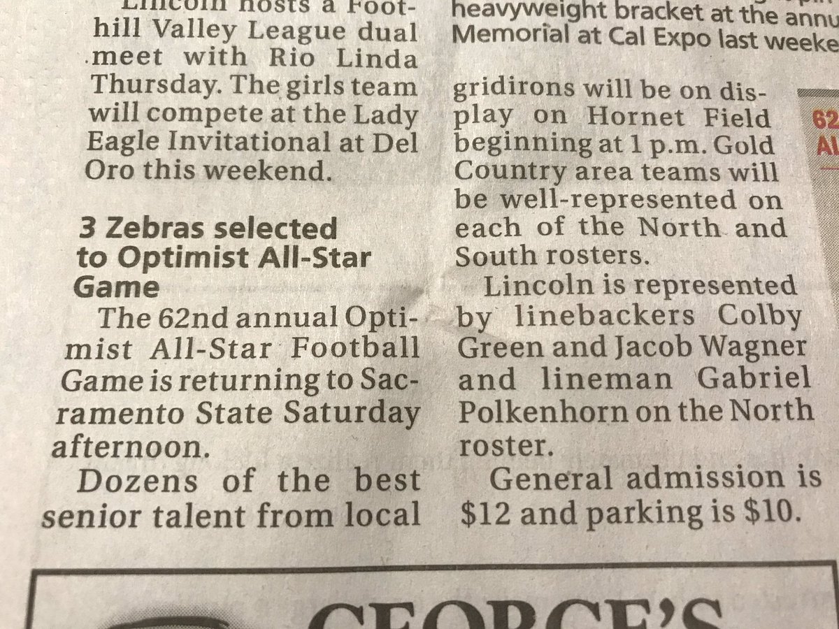 LynnMGreen's tweet photo. Optimist all star this Saturday!  Come out and support our Lincoln boys.
@colbygreen_14 @jake_wag @GPolkenhorn 
#LincolnMade 
#ZebrasRiZing 
#LincolnZebraFootball https://t.co/f0XYi1eJfR