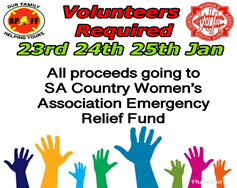 APFFCHARITY's tweet photo. APFF is asking our members to volunteer for a Bushfire Relief 'Shake the Boot' Friday 24  Jan. All $ raised to go to SA CWA's Emergency Relief Fund &amp; will go directly to SA bush fire victims.  Get behind a great cause to help our fellow South Aussies. see our FB for details https://t.co/IVX1EoUu53