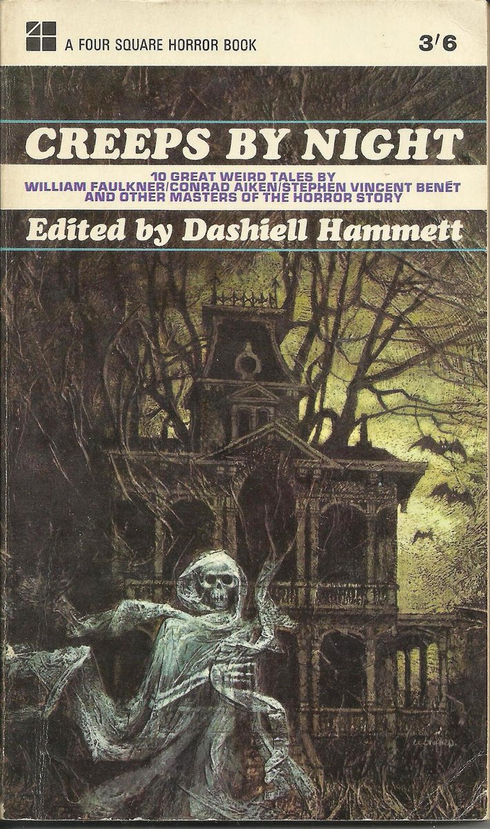 HorrorPaperback's tweet image. Creeps by Night, edited by Dashiell Hammett.

#horror