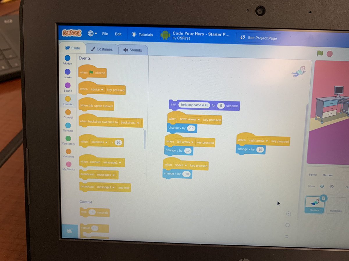 MrsOlibrary's tweet photo. Lincoln Central elementary School library awarded a #ReadytoCode #HourifCode mini grant from @ALAlibrary for coding heroes during #CSEdWeek using #CSFirst #codeyourhero from @GoogleForEdu! https://t.co/Lkx7x3gOv6