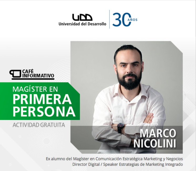 fcomudd's tweet photo. #Santiago. Participa en el Café Informativo "Magíster en Primera Persona", actividad donde nuestros ex alumnos puedan del MCEMN hablan sobre las ventajas y aprendizajes que entrega nuestro Magíster en Comunicación Estratégica, Marketing y Negocios. #MCEMN #FacultadViva https://t.co/Ba1vsWcNEv