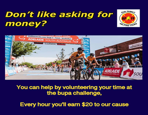 APFFCHARITY's tweet photo. Don’t like approach people asking for $$$ ? 
APFF Volunteers assisting in the Bupa Challenge are earning $20 per hour for SA Bushfire Relief by assisting in setting up &amp; marshalling at the Bupa Challenge…in the city &amp; Murray Bridge    -     See our FB for dates/times https://t.co/42QNagRsoH