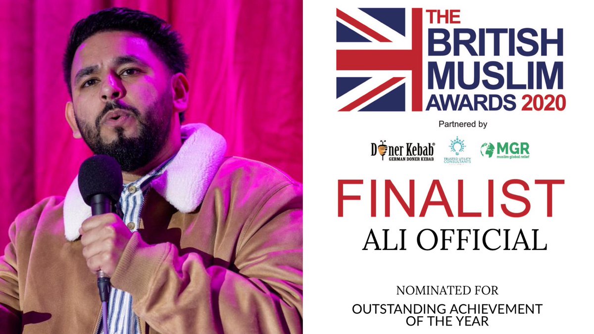 Man this is such an honour and privilege. I’m nominated for Outstanding Achievement of the Year at the #BritishMuslimAwards! 

Alhamdulillah! I’m deeply grateful! 🙌🏼