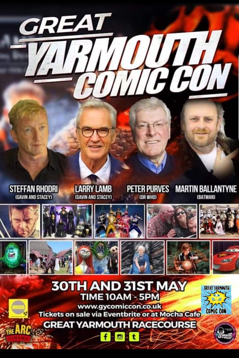 great_con's tweet photo. Great Yarmouth will have celebrity guests, amazing cosplayers, fantastic props, some great merchandise and lots and lots of family fun!!

@great_con #greatyarmouthcomiccon2020 #greatyarmouth #comic #family #event #gavinandstacey #norfolk #DrWho #HarryPotter #Ghostbusters https://t.co/DuspZhjJSu