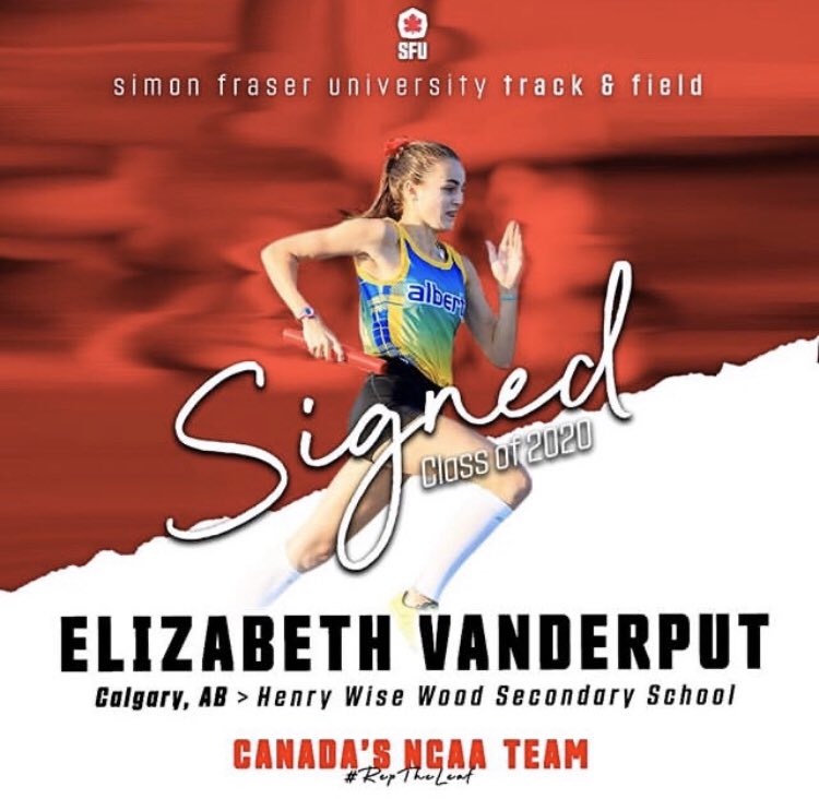 We are extremely proud of Elizabeth Vanderput, who just signed with Simon Fraser University for Track and Field! She’s going to make an incredible addition to their team! athletics.sfu.ca/news/2020/1/14… @principalwise <a href="/WarriorsHWW/">Tony Barile</a> <a href="/SFUathletics/">Saint Francis Red Flash</a>