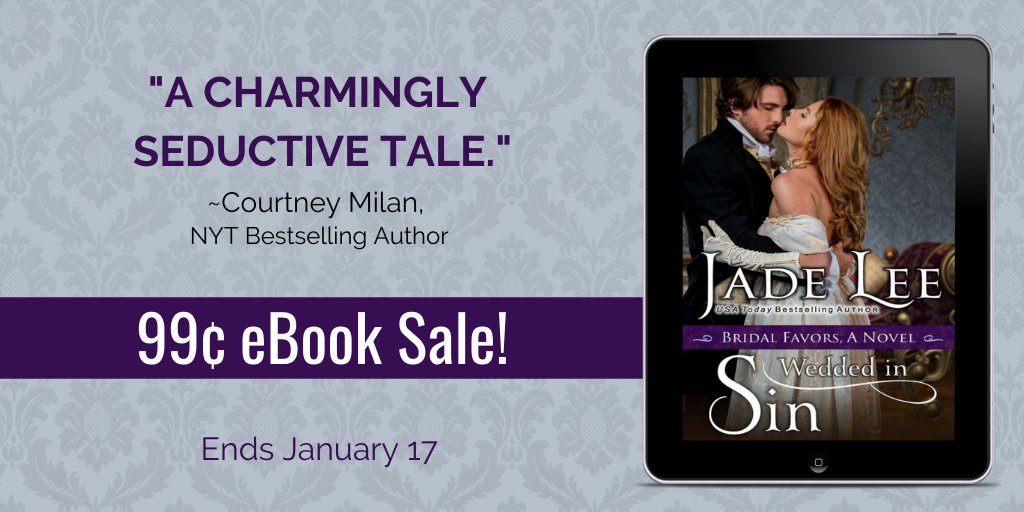 Wedded in Sin, one of the books in my Bridal Favors series, is available for download from most retailers for only $0.99 through tomorrow. Head over to Amazon, Barnes and Noble, or Google Play, if you want to take advantage! #bargainbook #amreading #ebookdeals