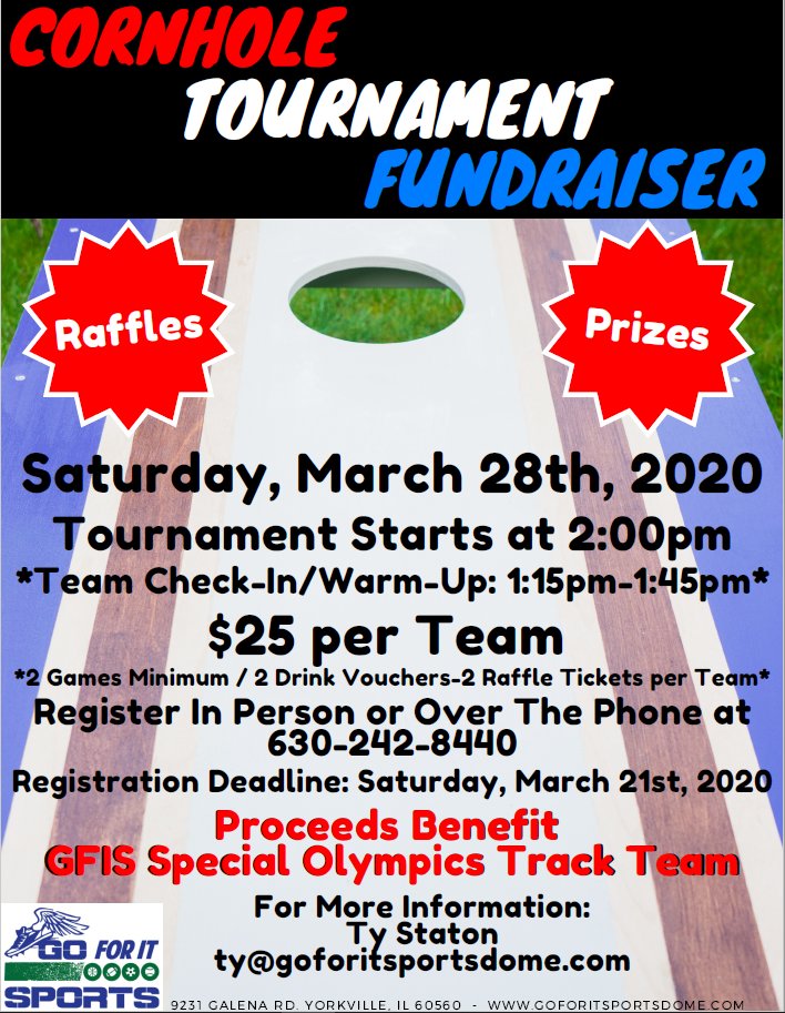 GFISDome's tweet photo. 🚨MARK YOUR CALENDARS!🚨

Join us for this AMAZING fundraiser on March 28th!
Check out our flyer for all of the information and get registered! #Cornhole #Tournament #Fundraiser https://t.co/QOtZPITq7a