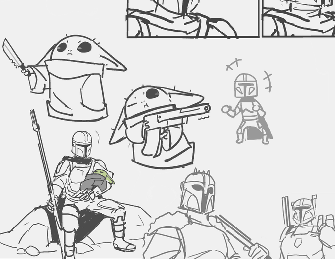 mando doodles from nov 