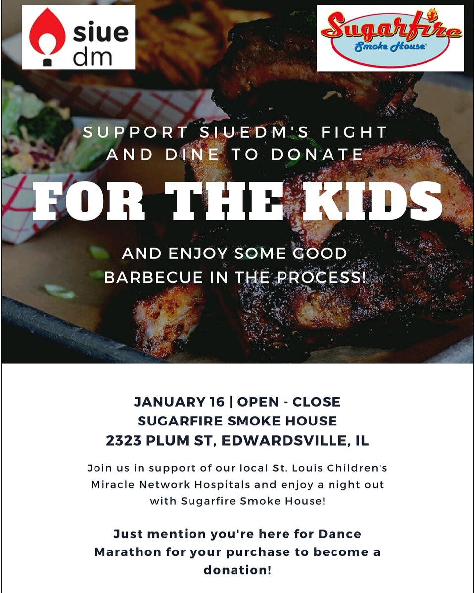 SIUEDM's tweet photo. If you're free for dinner TONIGHT in the Edwardsville, IL area and/or want something to do, we would love for you all to come out and support us! https://t.co/X8DK1RB4sn