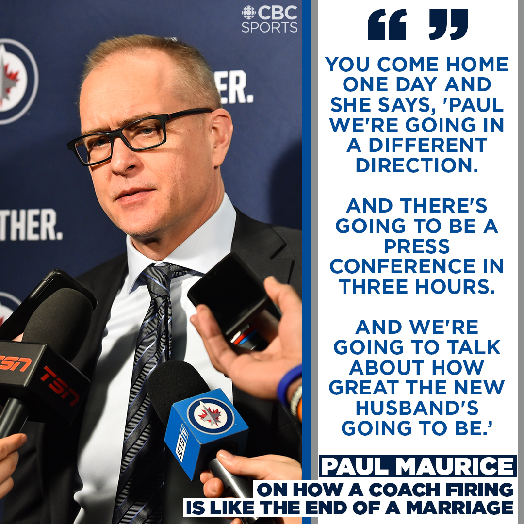 hockeynight's tweet photo. Paul Maurice really has a way with similes 😂

h/t: @WPGMurat https://t.co/x9zGouuizT