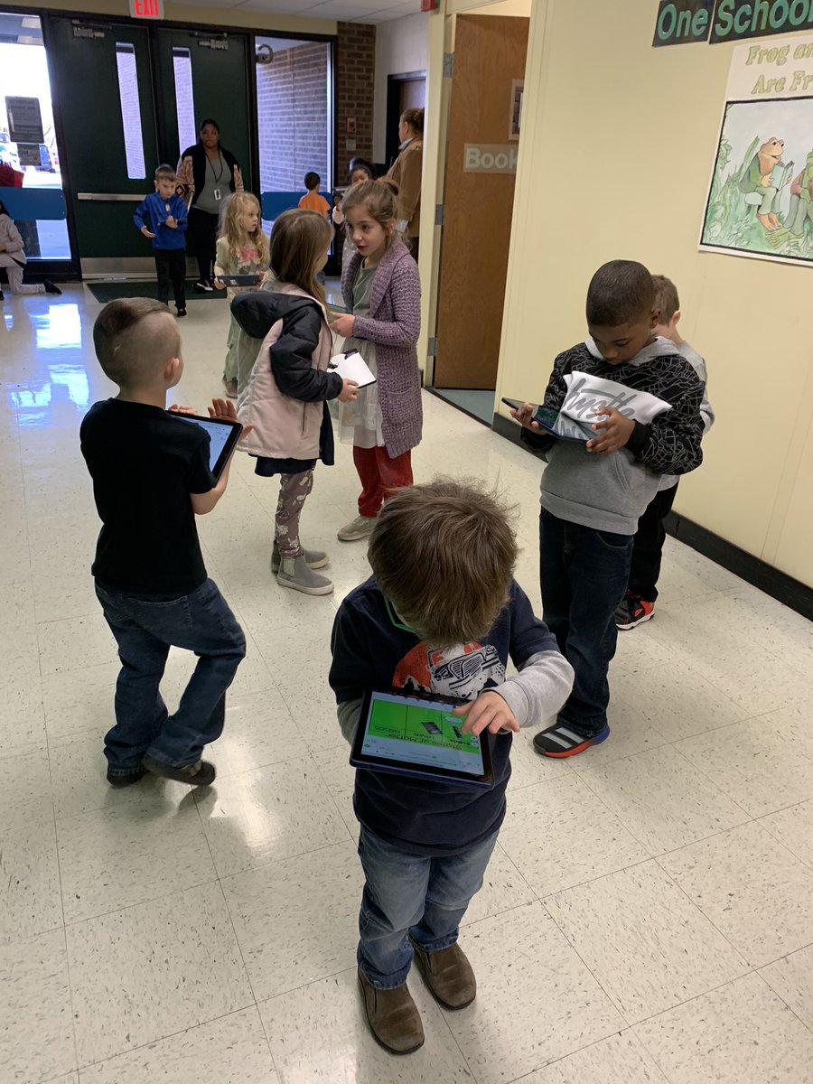 SarahVrhovac's tweet photo. Had so much fun going on a Seesaw Matter Scavenger Hunt around our school!! These kiddos found solids, liquids, and gases all around us! They were able to snap a pic then sort it all on Seesaw! #integrationoftech @Bryan_T_Huber https://t.co/MVBpNAfIYk