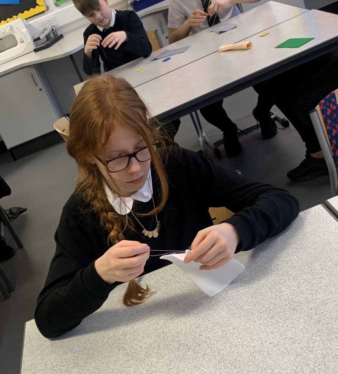 DHSFifeHomeEc's tweet image. 1P7 have just started the Fashion and Textiles unit. Today we got started by practising embroidering our initials 🧵#textileskills #creativity #ourschool #ourlearning