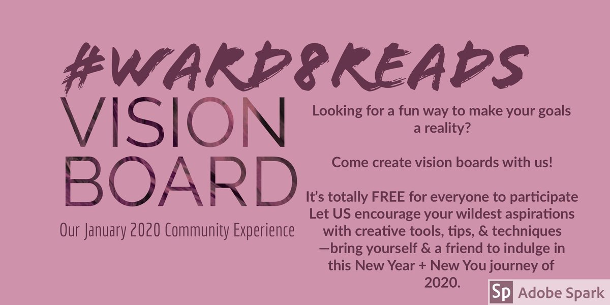 Ward8Reads's tweet photo. Join us Thurs., Jan. 16, 2020 from 4pm - 6pm, as #Ward8Reads x Arbor View Community ( 1212 Southern Ave. #SoutheastDC) will be hosting a #FREE Part I of II Vision Board Experience - Commemorate your new decade &amp; new you with craft and style. #CongressHeights #EOTR #safespace https://t.co/eNdGCcXNb2
