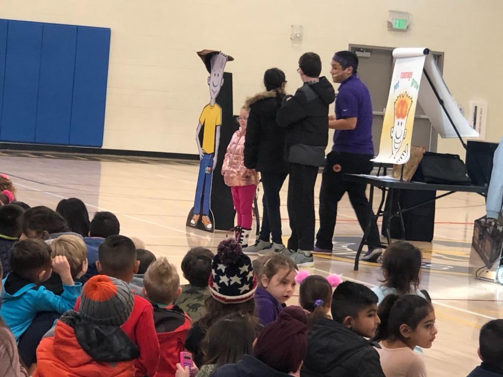 YCUSD's tweet photo. Barry Elementary had a very special guest visit: The NED Show! #PositiveMindsets #TheNedShow #YCUSD https://t.co/vIpyX5XF3x