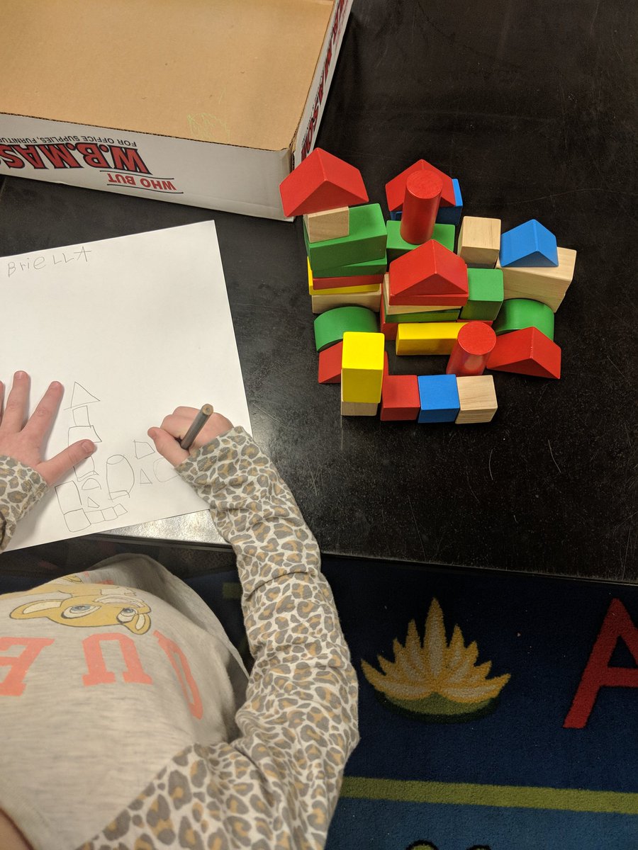 MsPatt6's tweet photo. Kindergarten doing some direct observation drawings of thier towers! Inspired by Robert Louis Stevenson story Block City! https://t.co/E4DR5U6WDK