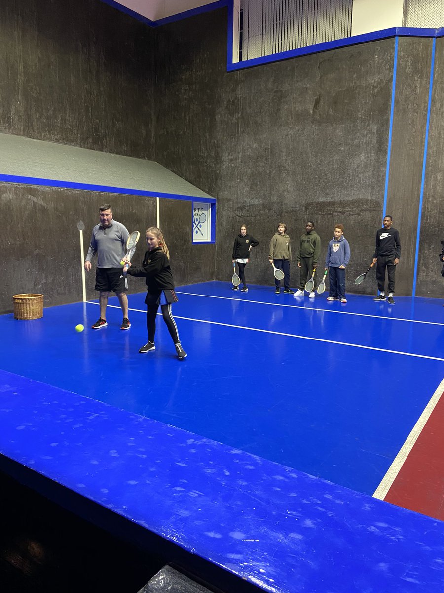 HolyportSport's tweet photo. Boarders giving Real Tennis a try... so cool 😎 #betterinboarding #newexperiences  🎾#realtennis @HolyportRealTen https://t.co/ScXK0W2s5w